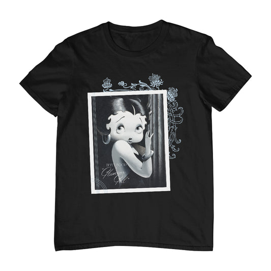 Betty Boop Floral Frame Glamour Girl Men's T-Shirt