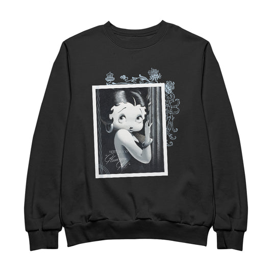 Betty Boop Floral Frame Glamour Girl Women's Sweatshirt