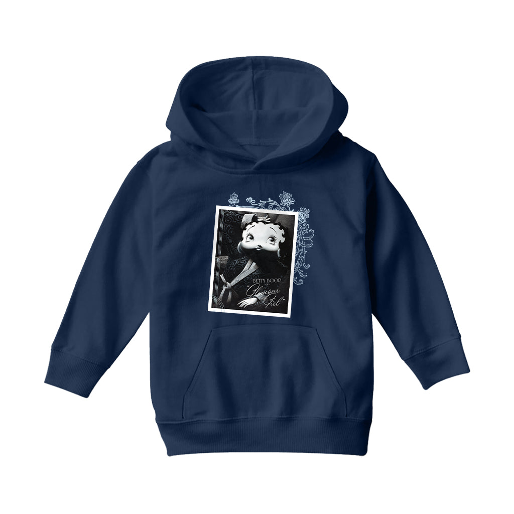 Betty Boop Reclining Glamour Girl Kids Hooded Sweatshirt