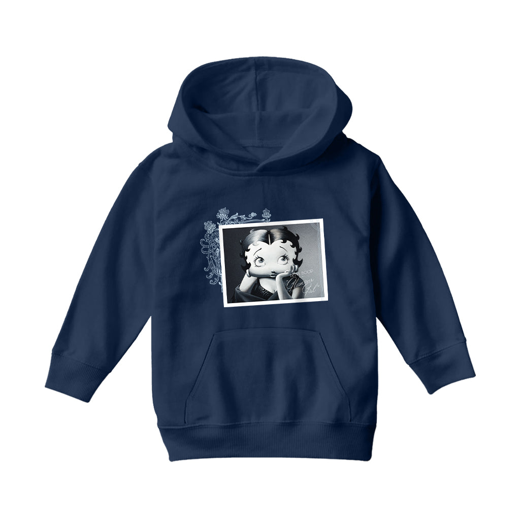 Betty Boop Lashes Glamour Girl Kids Hooded Sweatshirt