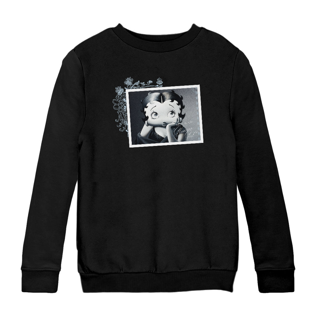 Betty Boop Lashes Glamour Girl Kids Sweatshirt