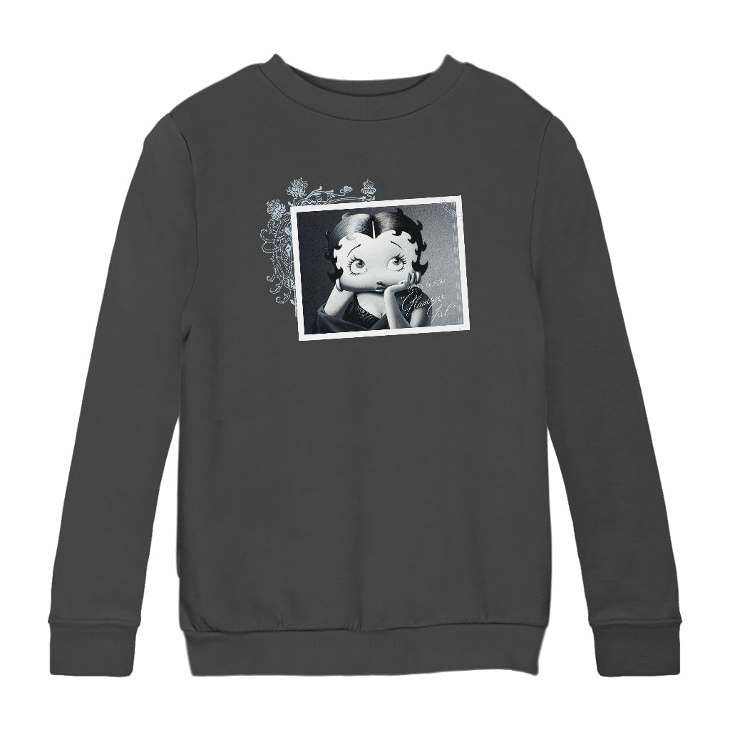 Betty Boop Lashes Glamour Girl Kids Sweatshirt