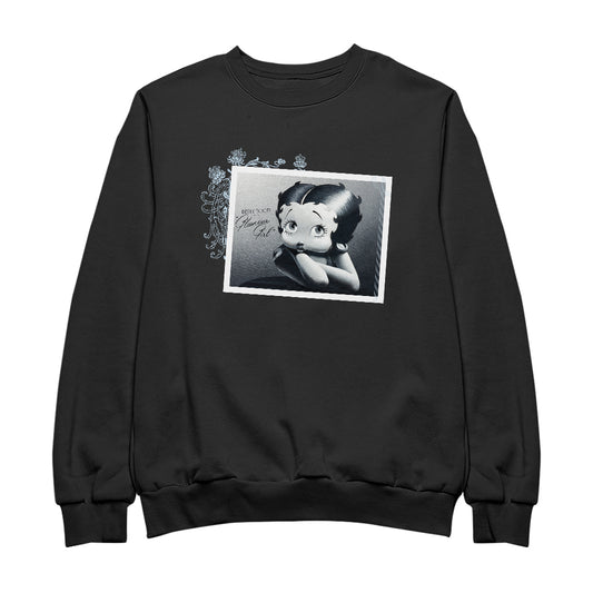 Betty Boop Leaning Portrait Glamour Girl Men's Sweatshirt