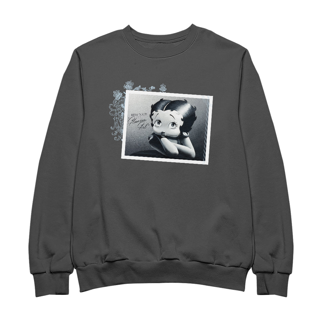Betty Boop Leaning Portrait Glamour Girl Men's Sweatshirt