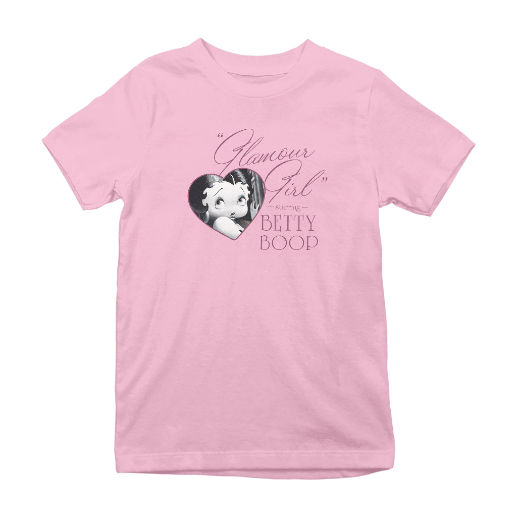 Betty Boop Heart Frame Glamour Girl Kids T-Shirt