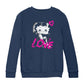 Betty Boop Glamour Heart Love Kids Sweatshirt