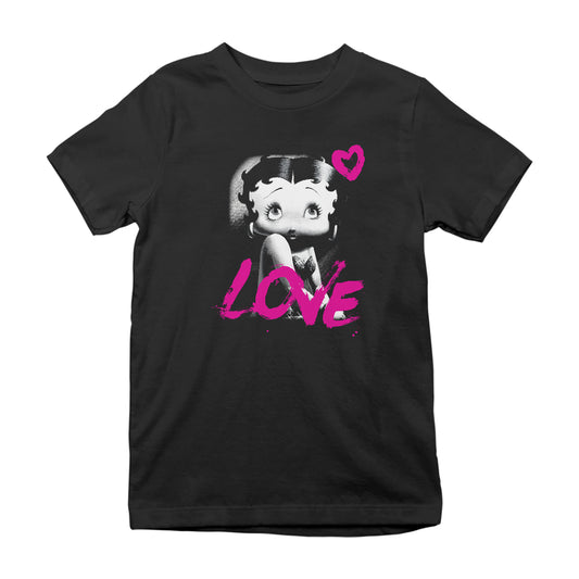 Betty Boop Glamour Heart Love Kids T-Shirt
