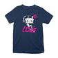 Betty Boop Glamour Heart Love Kids T-Shirt