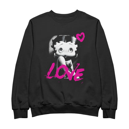 Betty Boop Glamour Heart Love Men's Sweatshirt