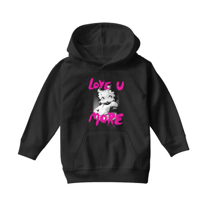 Betty Boop Glamour Love U More (Can't find design) Kids Hooded Sweatshirt