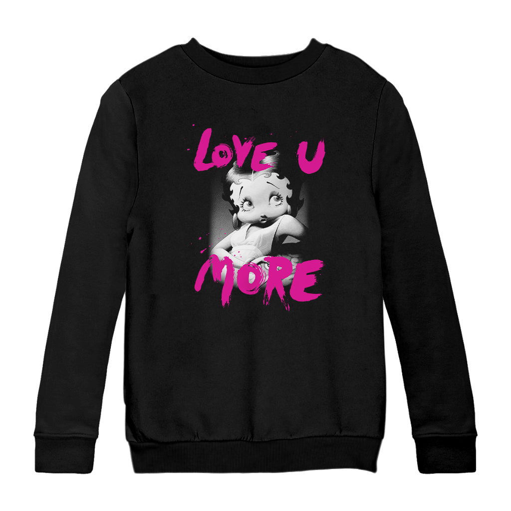Betty Boop Glamour Love U More (Can't find design) Kids Sweatshirt