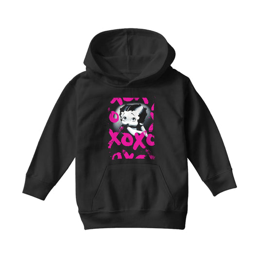Betty Boop Glamour XOXO Kids Hooded Sweatshirt