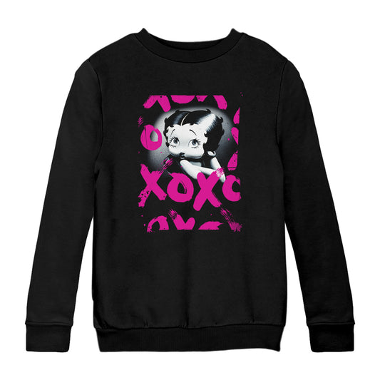 Betty Boop Glamour XOXO Kids Sweatshirt