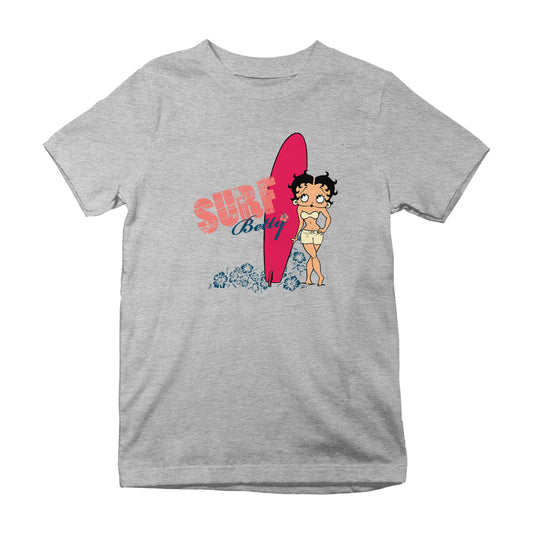 Betty Boop Surf Red Board Kids T-Shirt