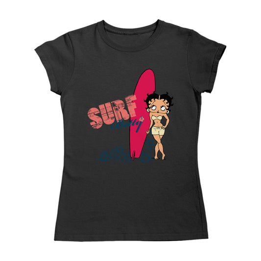 Betty Boop Surf Red Board Women's T-Shirt