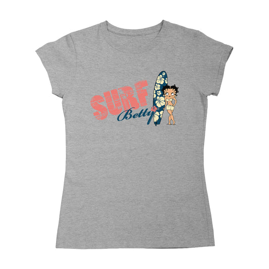 Betty Boop Surf Hawaii Floral Board Women's T-Shirt