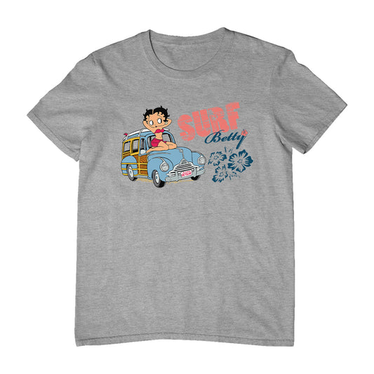 Betty Boop Pin Up Surf Car Men's T-Shirt