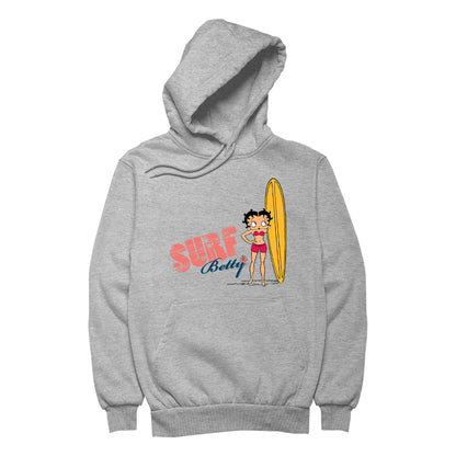 Betty Boop Surf Yellow Board Men's Hooded Sweatshirt