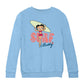 Betty Boop Surf Pale Green Board Kids Sweatshirt
