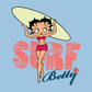 Betty Boop Surf Pale Green Board Women's Sweatshirt