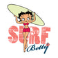 Betty Boop Surf Pale Green Board Women's T-Shirt
