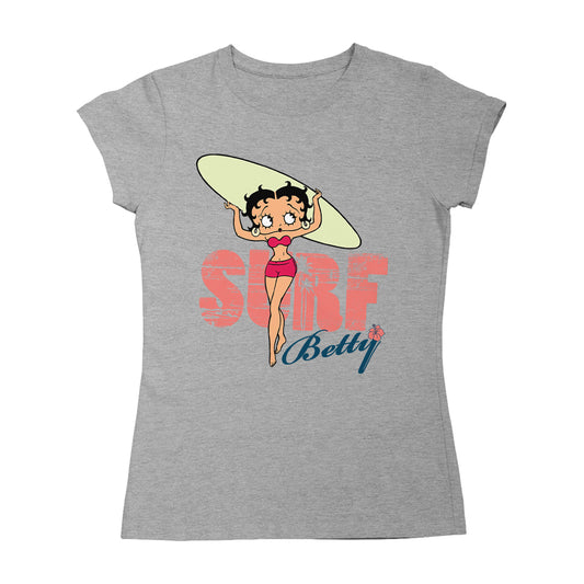 Betty Boop Surf Pale Green Board Women's T-Shirt