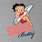 Betty Boop Surf White Blue Board Kids T-Shirt