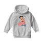 Betty Boop Surf White Blue Board Kids Hooded Sweatshirt