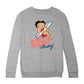Betty Boop Surf White Blue Board Kids Sweatshirt