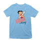 Betty Boop Surf White Blue Board Kids T-Shirt