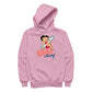 Betty Boop Surf White Blue Board Men's Hooded Sweatshirt