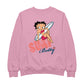 Betty Boop Surf White Blue Board Women's Sweatshirt