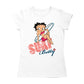 Betty Boop Surf White Blue Board Women's T-Shirt