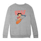 Betty Boop Surf Betty Riding Orange Board Kids Sweatshirt