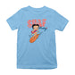 Betty Boop Surf Betty Riding Orange Board Kids T-Shirt