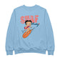 Betty Boop Surf Betty Riding Orange Board Men's Sweatshirt
