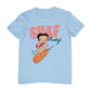 Betty Boop Surf Betty Riding Orange Board Men's T-Shirt
