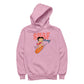 Betty Boop Surf Betty Riding Orange Board Women's Hooded Sweatshirt