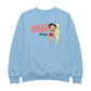 Betty Boop Surf Pale Green Board Pose Women's Sweatshirt