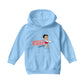 Betty Boop Surf White And Blue Board Kids Hooded Sweatshirt