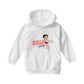 Betty Boop Surf White And Blue Board Kids Hooded Sweatshirt