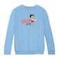 Betty Boop Surf White And Blue Board Kids Sweatshirt
