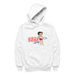 Betty Boop Surf White And Blue Board Women's Hooded Sweatshirt