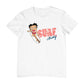 Betty Boop Surf Red Stripe Board Men's T-Shirt