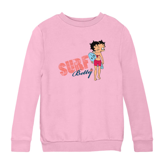 Betty Boop Surf Wink Kids Sweatshirt