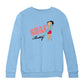 Betty Boop Surf Board Pose Kids Sweatshirt