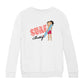 Betty Boop Surf Board Pose Kids Sweatshirt