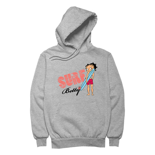 Betty Boop Surf Board Pose Women's Hooded Sweatshirt