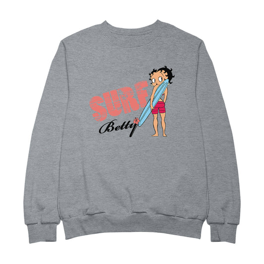 Betty Boop Surf Board Pose Women's Sweatshirt