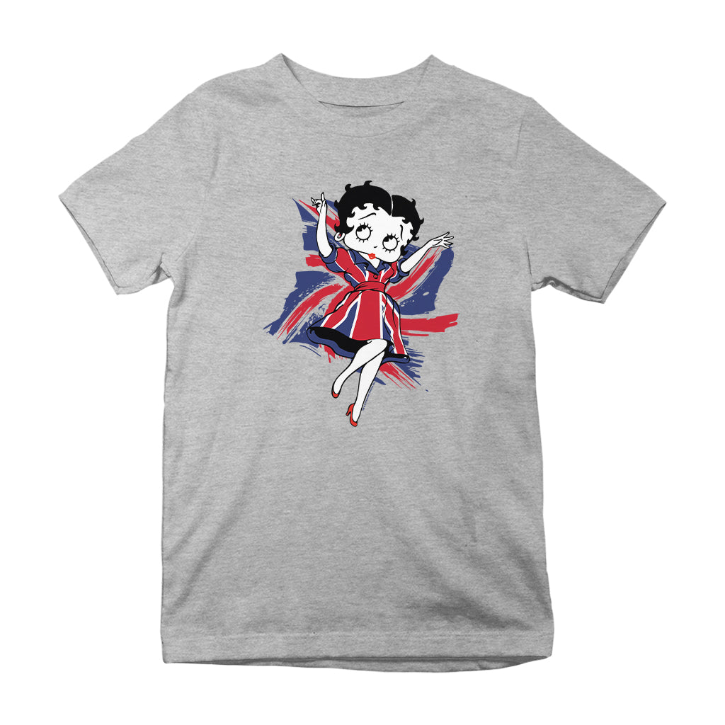 Betty Boop UK Union Flag Dress Kids T-Shirt